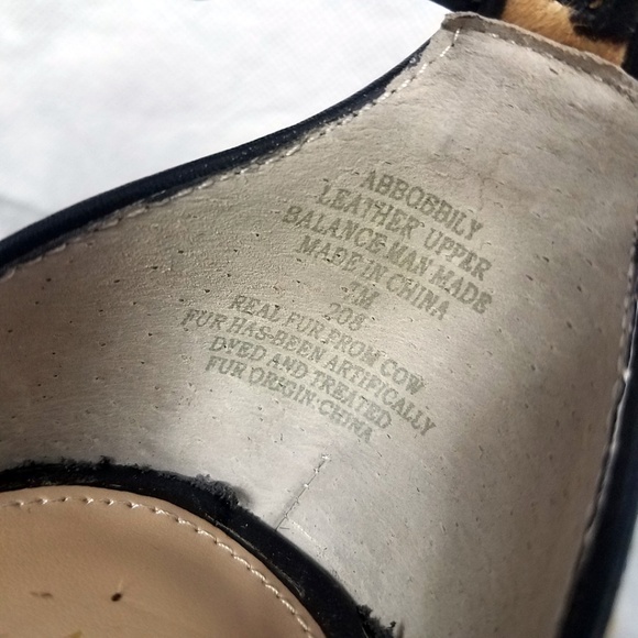 Audrey Brooke Leopard Ganauche Leather Heels Shoes - Picture 8 of 8